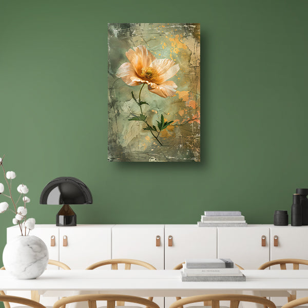 Prachtige bloem met vintage achtergrond canvas