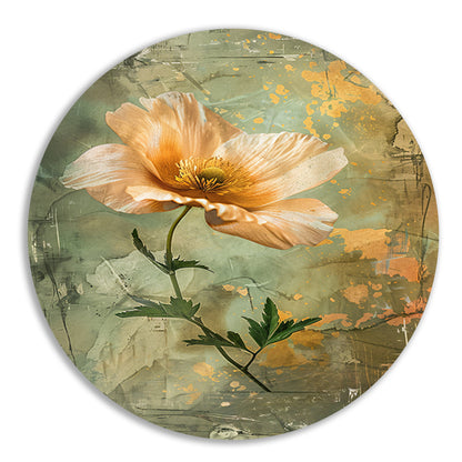 Prachtige bloem met vintage achtergrond forex muurcirkel