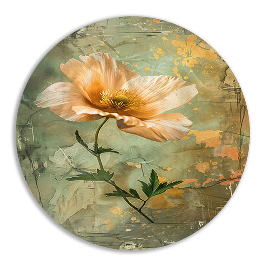 Prachtige bloem met vintage achtergrond forex muurcirkel
