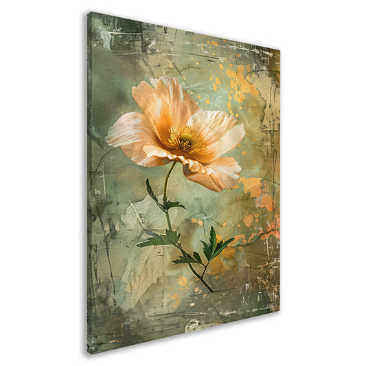 Prachtige bloem met vintage achtergrond canvas