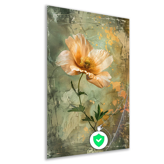 Prachtige bloem met vintage achtergrond poster