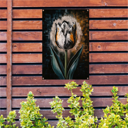 Abstracte Weergave van een Kleurrijke Tulp tuinposter