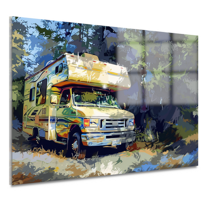 Campervakantie in de natuur acrylglas