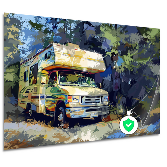 Campervakantie in de natuur poster