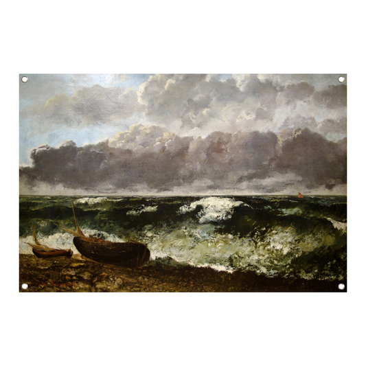 De stormachtige zee - Gustave Courbet tuinposter