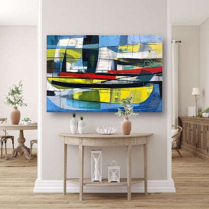 Abstracte kleurrijke kunst voor moderne ruimtes canvas