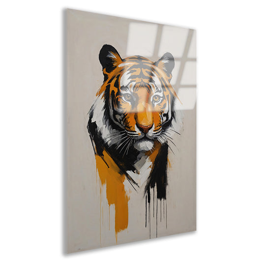 Abstracte Tijger in Moderne Kunstuitdrukking Acrylglas
