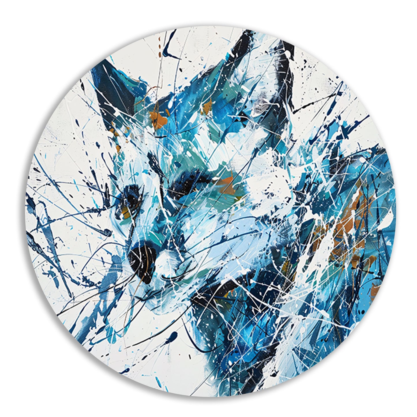 Abstract schilderij van een dynamische vos forex muurcirkel