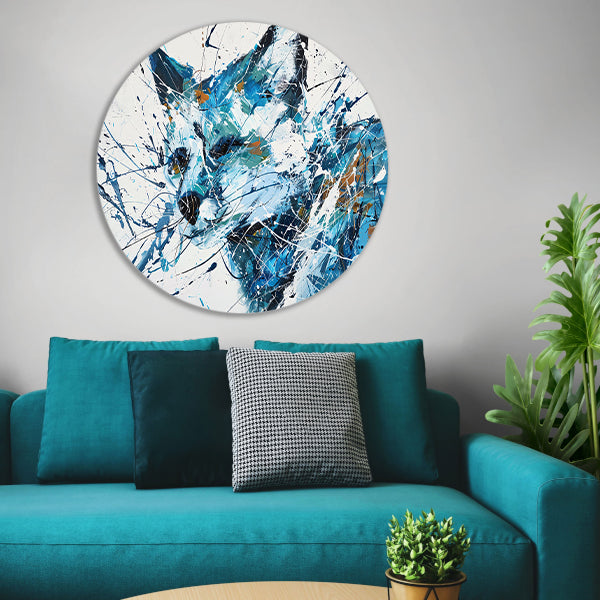 Abstract schilderij van een dynamische vos forex muurcirkel