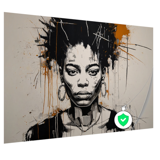 Abstract Portret van een Vrouw in Monochrome Tinten poster