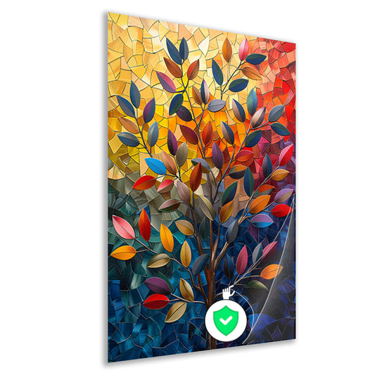 Abstract Kleurrijk Boom in Herfsttinten poster