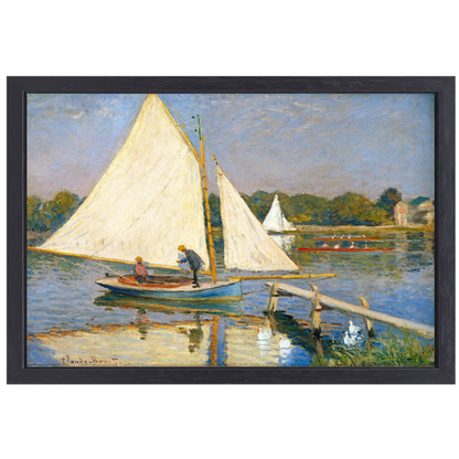 Kanovaarders in de buurt van Argenteuil - Claude Monet canvas met baklijst