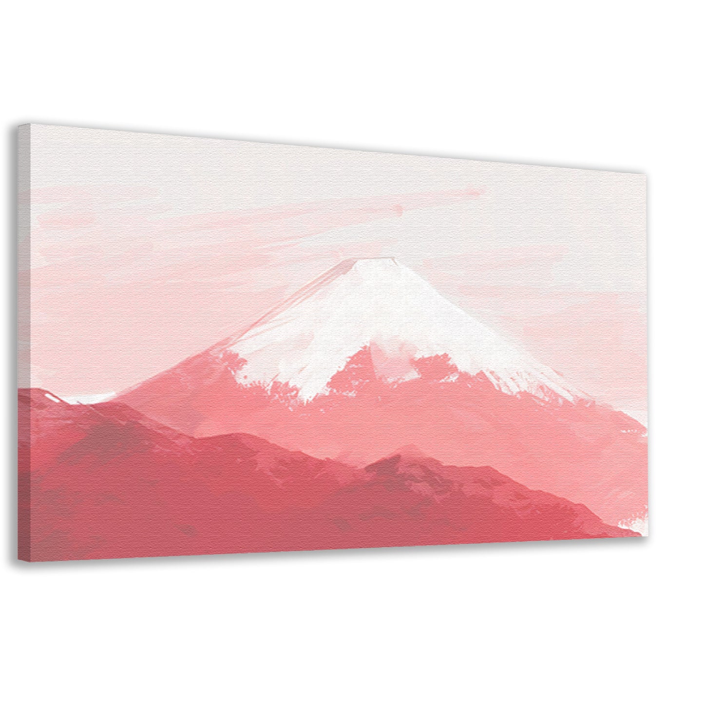 Kalme berg in zachte roze tinten canvas