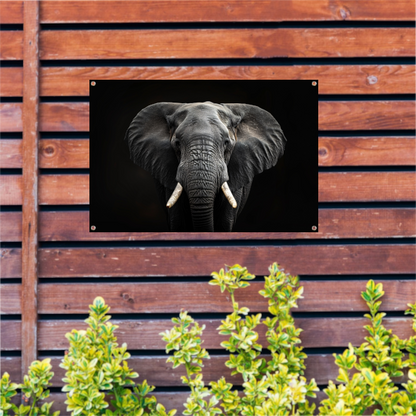 Portret van een Olifant in Zwart-Wit tuinposter