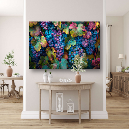 Druiven op wijnstok canvas