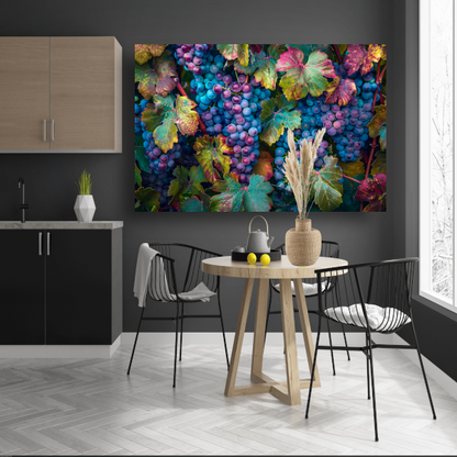 Druiven op wijnstok canvas