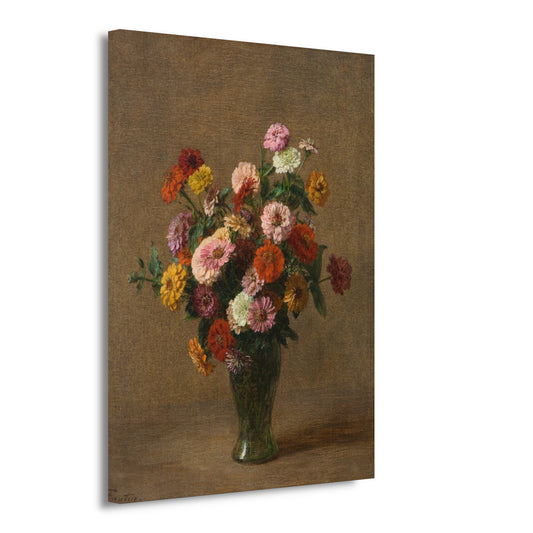 Zinnias - Henri Fantin-Latour canvas