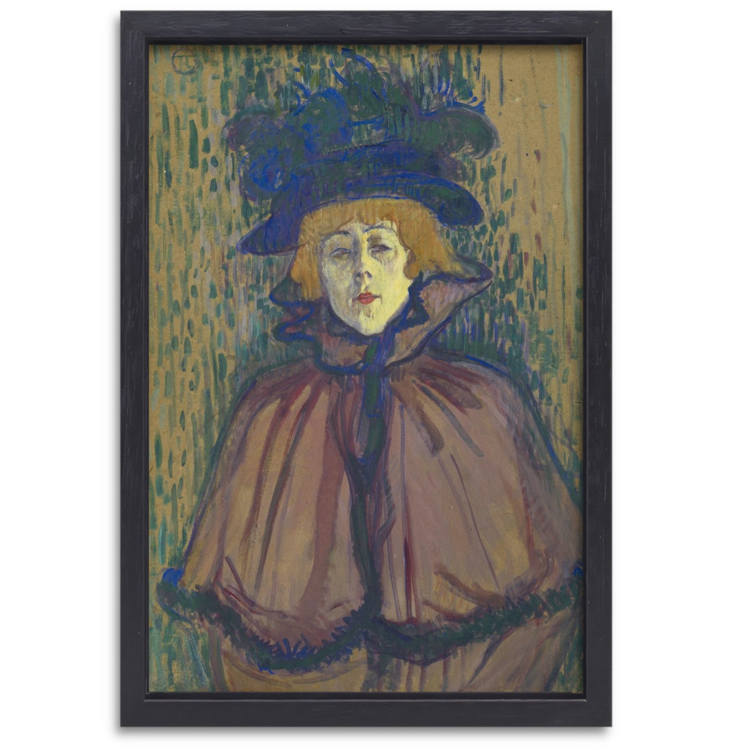 Jane Avril - Henri de Toulouse-Lautrec canvas met baklijst