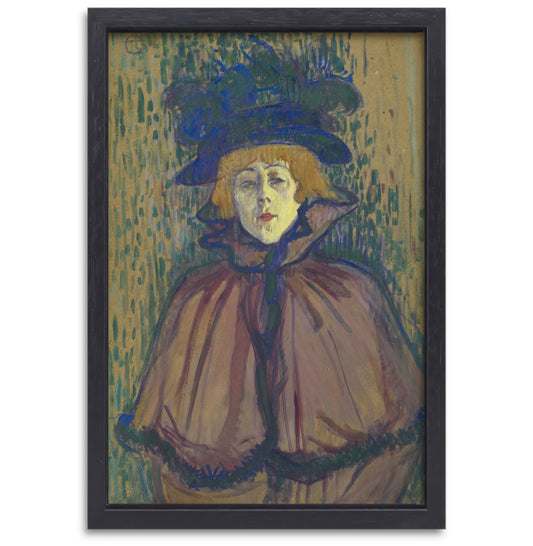 Jane Avril - Henri de Toulouse-Lautrec canvas met baklijst