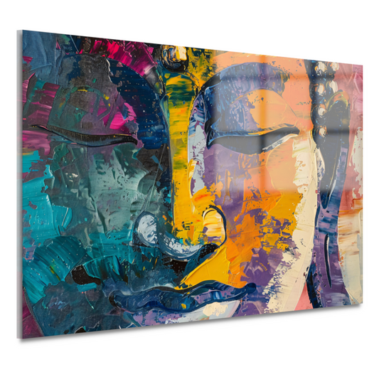 Explosie van Kleur en Dynamiek in Abstracte Kunst acrylglas