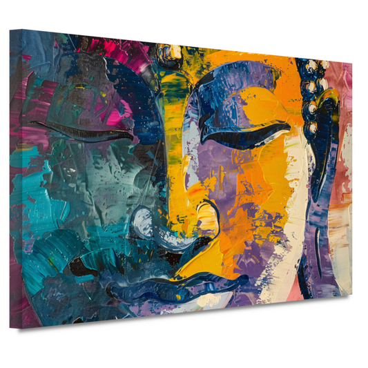 Explosie van Kleur en Dynamiek in Abstracte Kunst canvas
