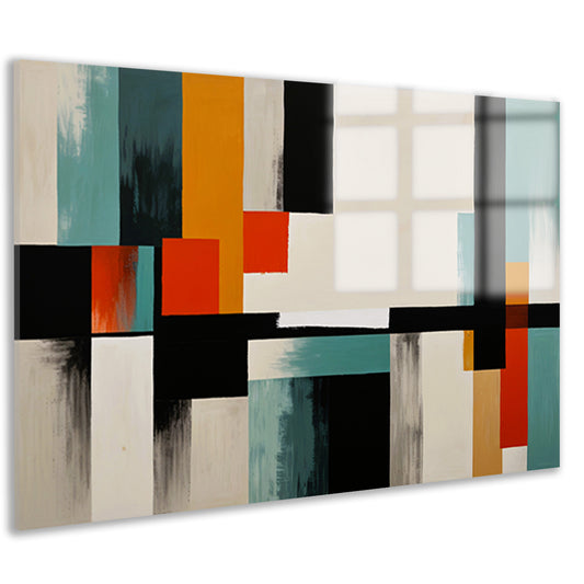 Abstracte moderne schilderij in Japandi stijl acrylglas