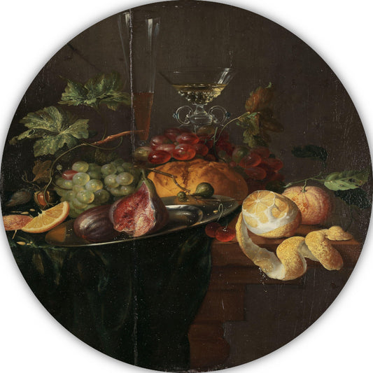 Fruit en Wijn - Jan Davidsz. de Heem forex muurcirkel