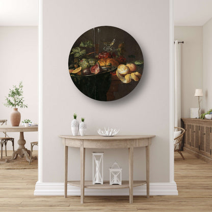 Fruit en Wijn - Jan Davidsz. de Heem forex muurcirkel