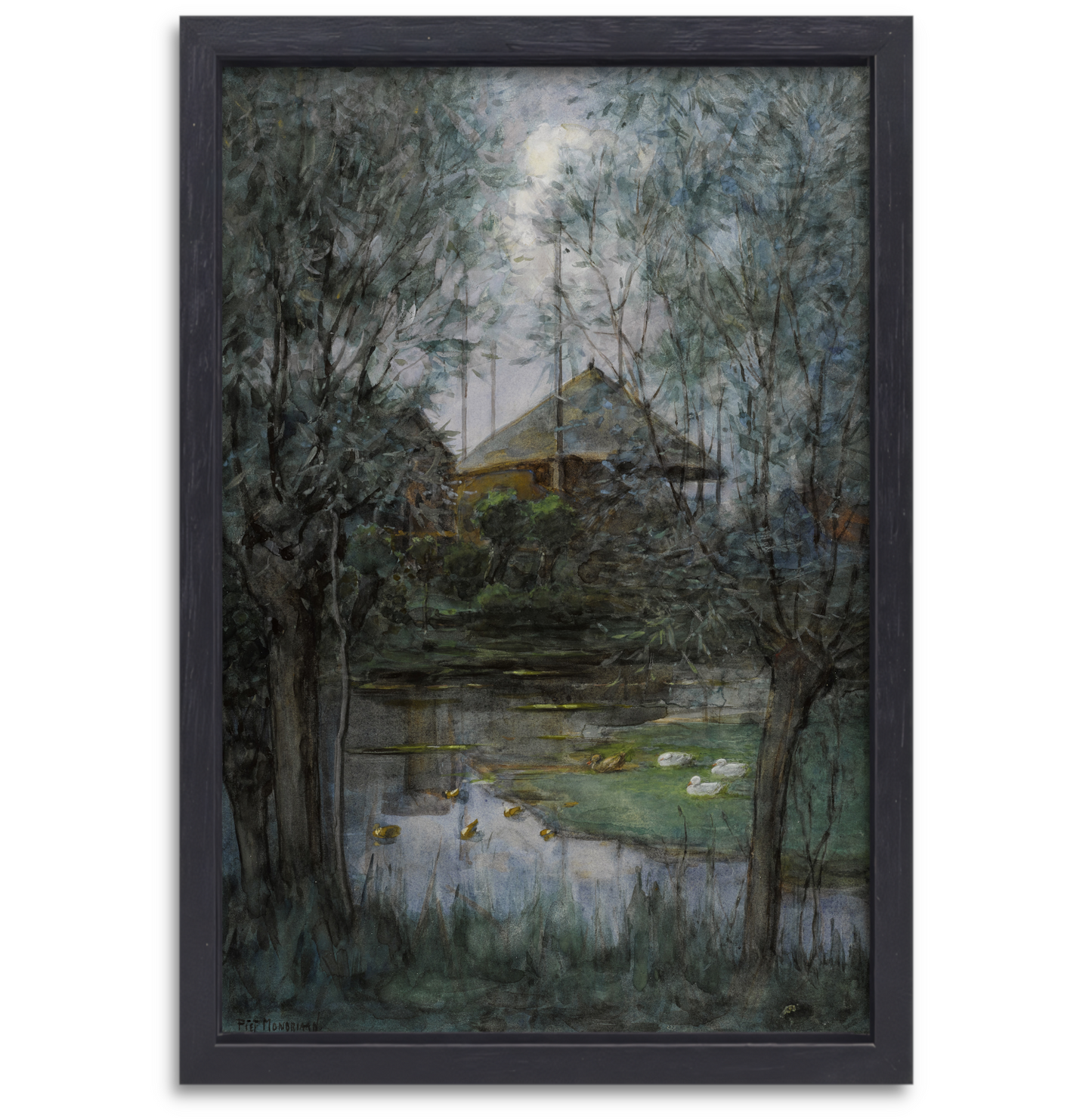 Hooiberg - Piet Mondriaan canvas met baklijst