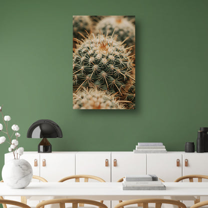 Close-up van een groene cactus poster