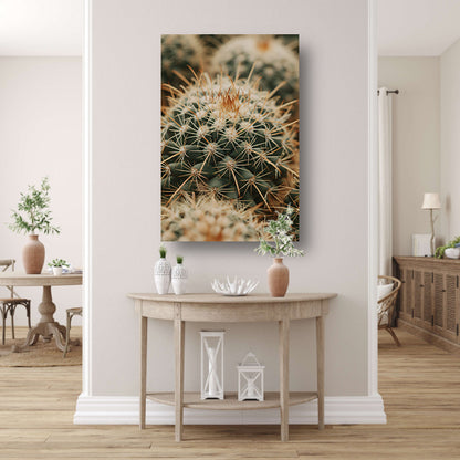 Close-up van een groene cactus poster