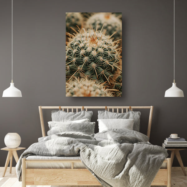 Close-up van een groene cactus poster