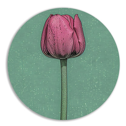 Prachtige pop-art schilderij van een tulp forex muurcirkel