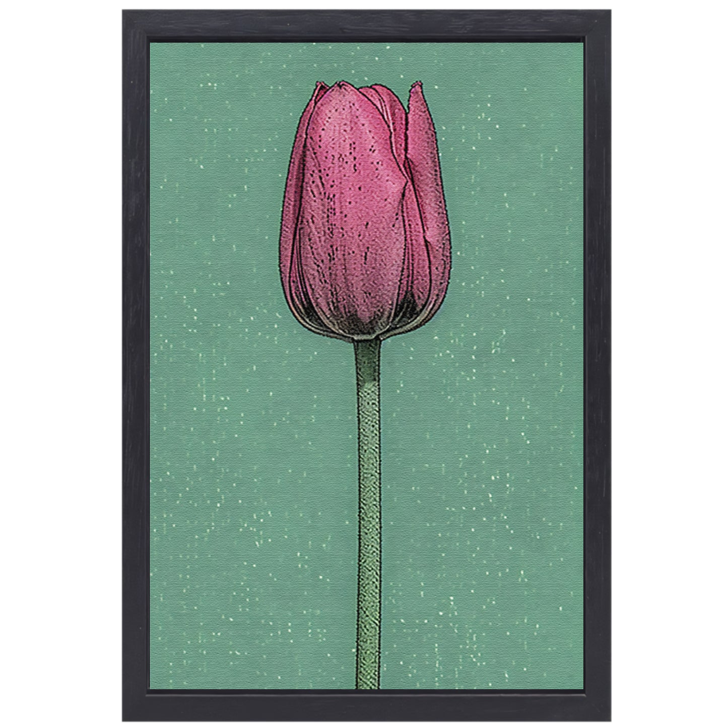 Prachtige pop-art schilderij van een tulp canvas met baklijst