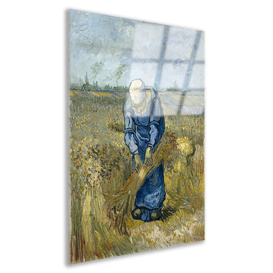 Boerin die schoven bindt - Vincent van Gogh Acrylglas