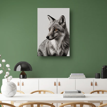 De mysterieuze blik van een wilde vos canvas