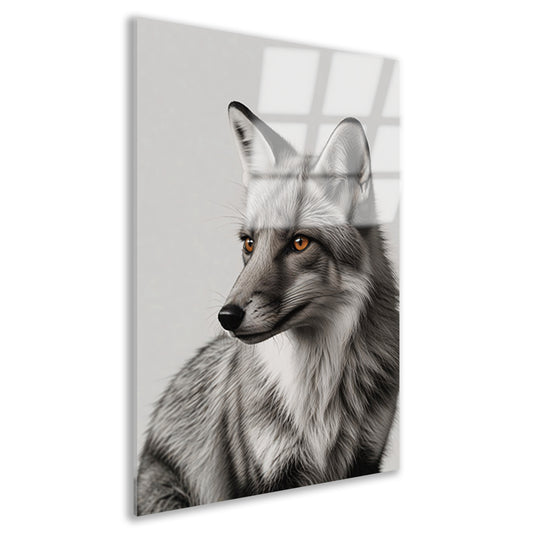 De mysterieuze blik van een wilde vos acrylglas