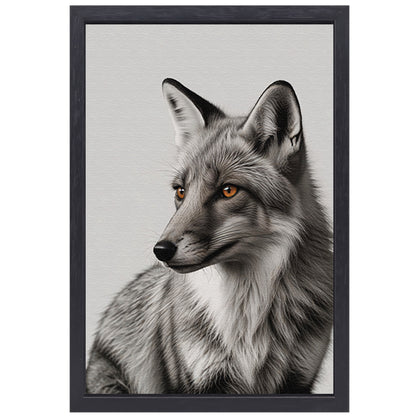 De mysterieuze blik van een wilde vos canvas met baklijst