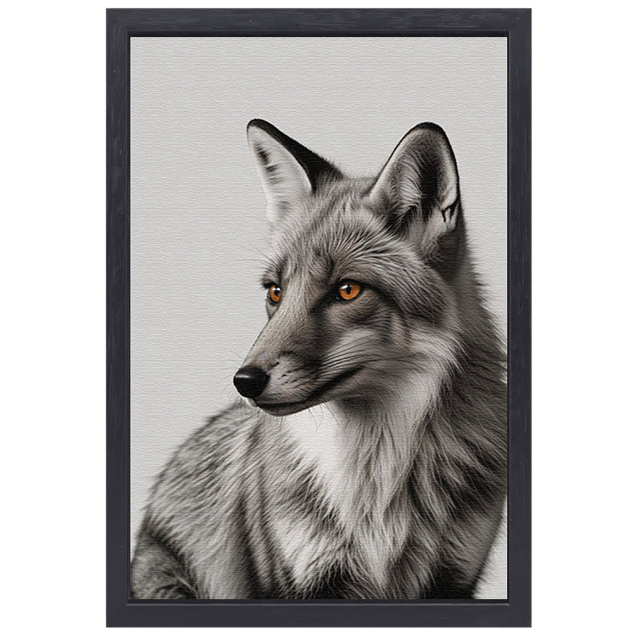 De mysterieuze blik van een wilde vos canvas met baklijst