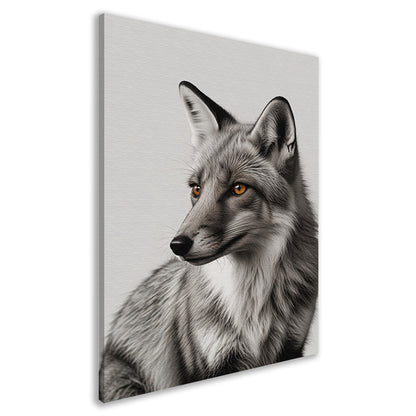De mysterieuze blik van een wilde vos canvas