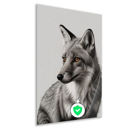 De mysterieuze blik van een wilde vos poster
