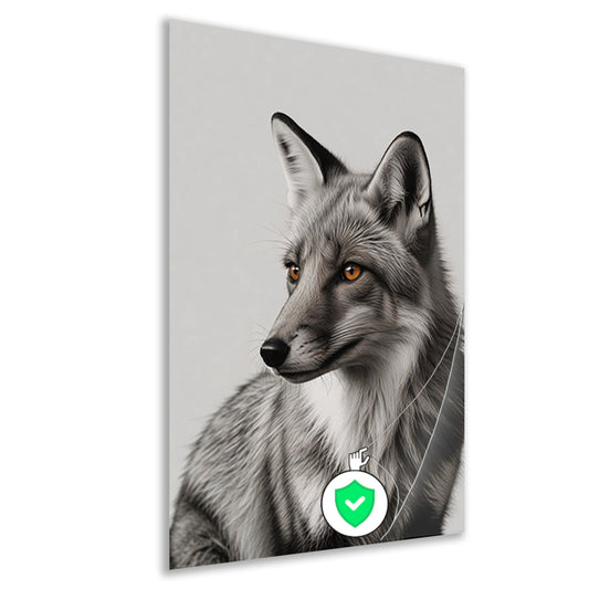 De mysterieuze blik van een wilde vos poster