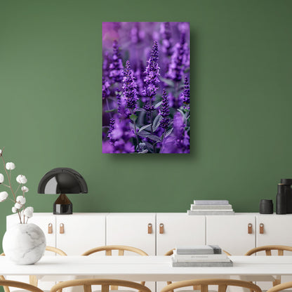 Close-up van paarse lavendel in bloei poster