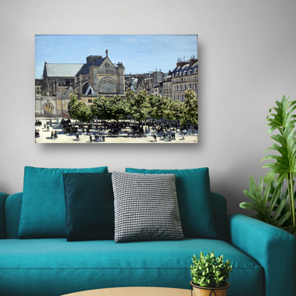 Saint-Germain-lAuxerrois in Parijs - Claude Monet poster