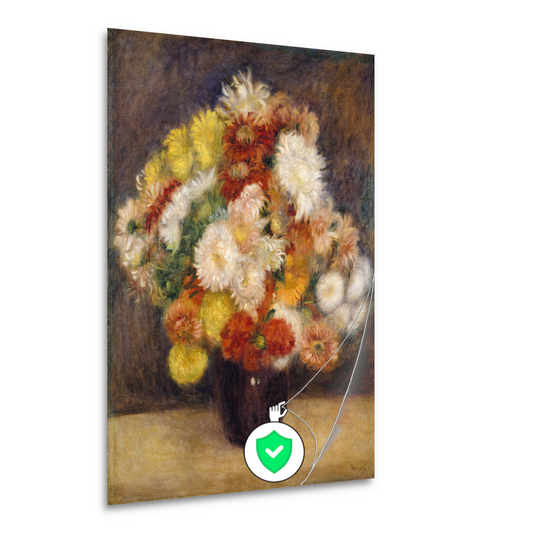 Chrysanten in een vaas - Pierre-Auguste Renoir poster