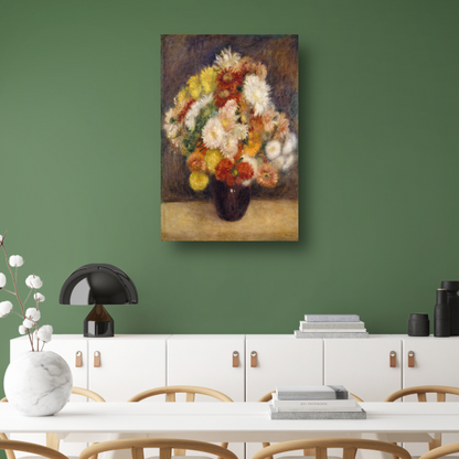 Chrysanten in een vaas - Pierre-Auguste Renoir poster