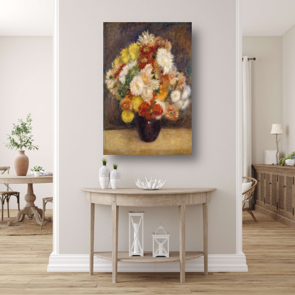 Chrysanten in een vaas - Pierre-Auguste Renoir poster