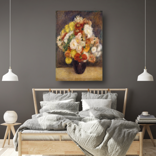 Chrysanten in een vaas - Pierre-Auguste Renoir poster