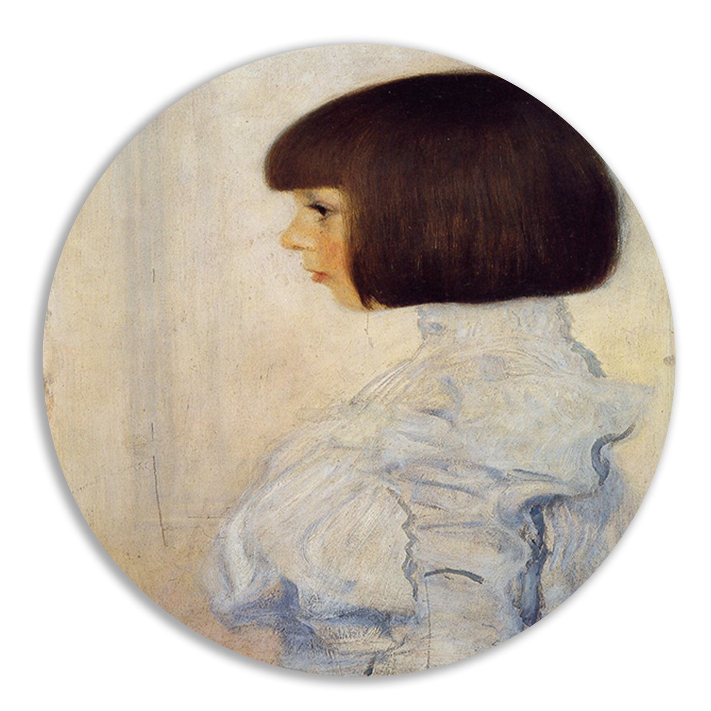Portret van Helene Klimt - Gustav Klimt aluminium muurcirkel