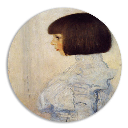 Portret van Helene Klimt - Gustav Klimt aluminium muurcirkel